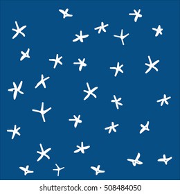 Christmas background Festive christmas background with snowflakes, vector illustration. Winter background. Snowflakes on snow
