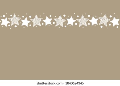 Christmas background with festive stars. Vector