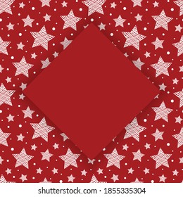 Christmas background with festive stars. Vector