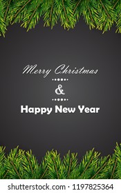 Christmas background with fir branches