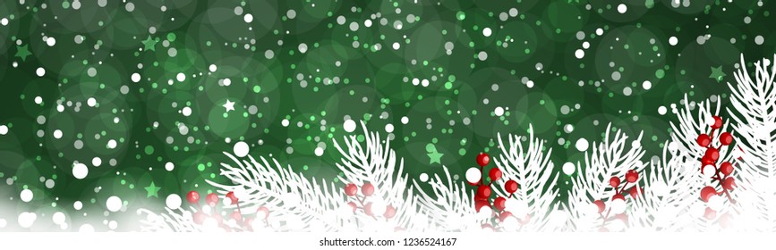 Christmas background with fir branches