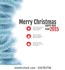 Christmas background with fir branches