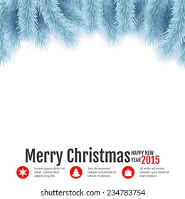 Christmas background with fir branches