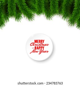 Christmas background with fir branches