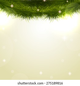 Christmas background with fir branches