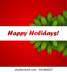 Christmas background with fir branches