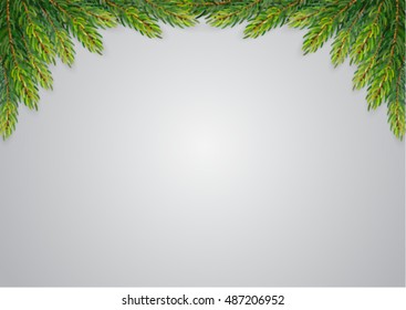 Christmas background with fir branches