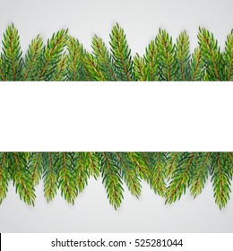 Christmas background with fir branches - Shutterstock ID 525281044