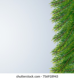 Christmas background with fir branches
