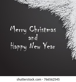 Christmas background with fir branches