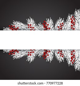 Christmas background with fir branches
