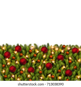 Christmas background with fir branches. Vector illustration