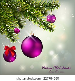 Christmas Background and Christmas fir tree 