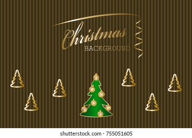 Christmas background with christmas fir trees. Vector illustration EPS10