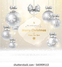 Christmas background with firs. Vector  EPS 10.
