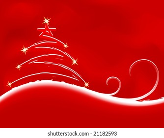 Christmas background with firtree