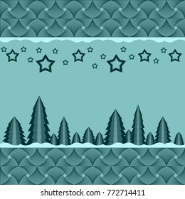 Christmas background with fir-trees