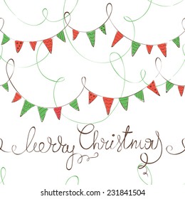 Christmas background with flags 
