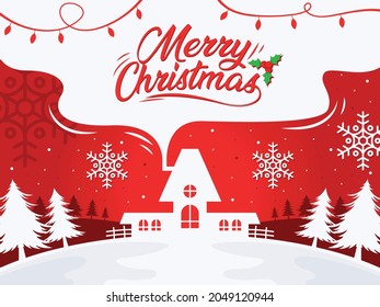 christmas background in flat design
