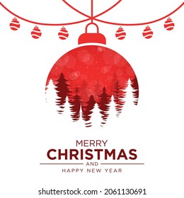 christmas background in flat design