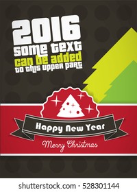 Christmas background, flier design with ribbon and area for your text