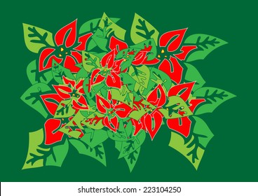 Christmas background flower,,Vintage Christmas elements, reindeer with text pattern background. vector file organized in layers for easy editing.