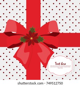 Christmas background in the form of a gift box