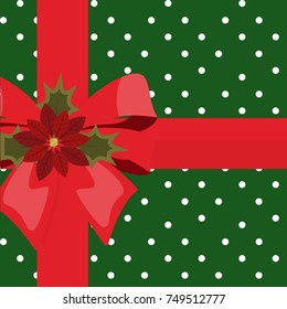 Christmas background in the form of a gift box