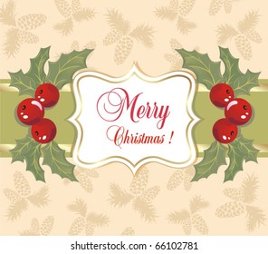 Christmas background with a frame.