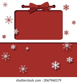Christmas background with frame for text. Vector illustration