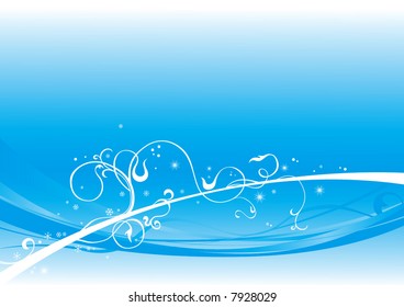 christmas background with with a frosty pattern