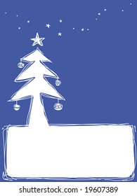 Christmas background with  a fur-tree