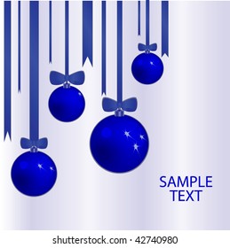 Christmas background with fur-tree spheres. Vector illustration