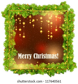 Christmas Background with Garland