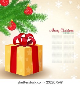Christmas background with gift