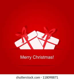 Christmas Background With Gift Box