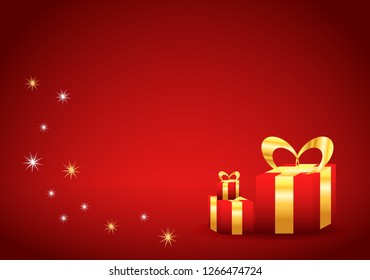 Christmas background with gift box