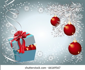Christmas background with Gift box