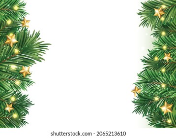 Fondo de Navidad con caja de regalo, árbol y luz