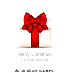 Christmas background with gift boxes. Vector illustration.
