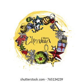 Christmas Background Gift - isolate background, vector illustration