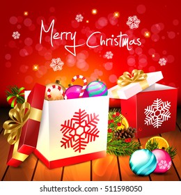 Christmas. Background with Christmas gifts.