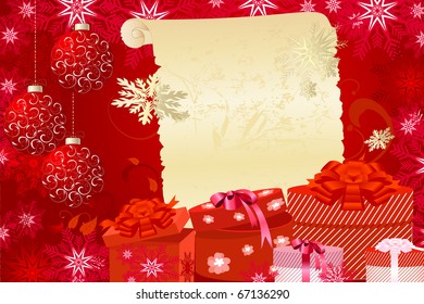 Christmas background with gifts