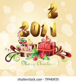Christmas background with gifts