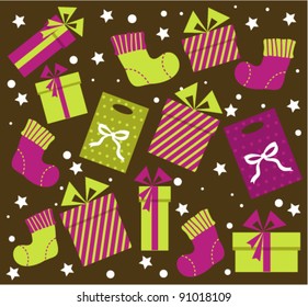 Christmas background with gifts
