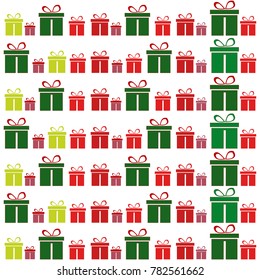 Christmas background of gifts,vector illustration