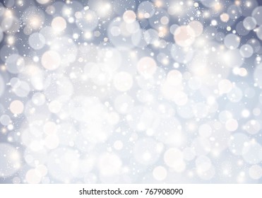Christmas background with glitter light