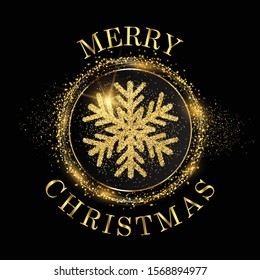 Christmas background with a glitter snowflake design