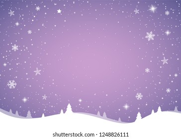 Christmas background with glittering snowflakes. Vector.