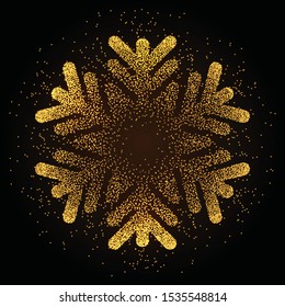 Christmas background with glittery snowflake design